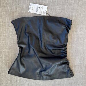 Zara tube top "faux leather"